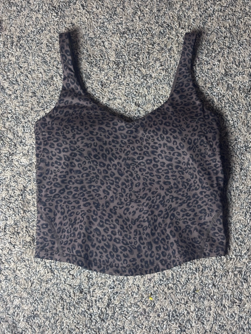 Danskin Brown Leopard-Print Crop Tank